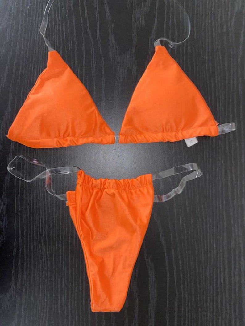 Clear Strap Bikini Etsy