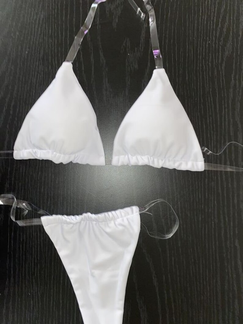Clear Strap Bikini Etsy