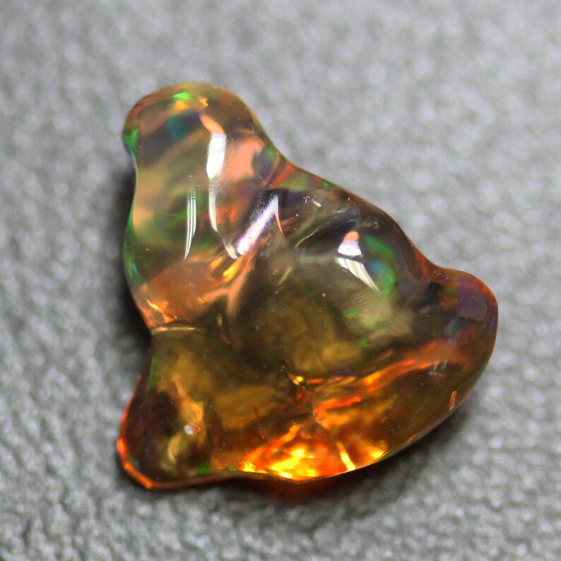 1.80Ct Natural Play Of Colours Mexican Jelly Opal Visual Attached