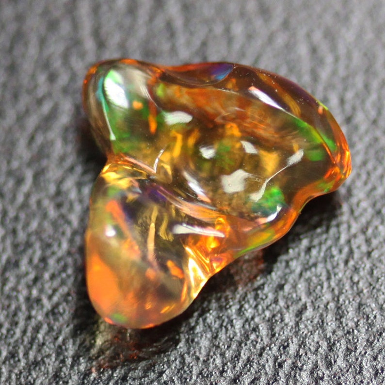 1.80Ct Natural Play Of Colours Mexican Jelly Opal Visual Attached