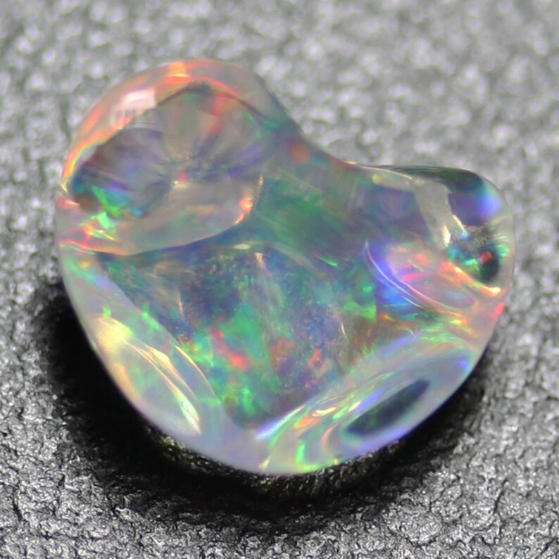 Attractive Multi Colours Rutile Opal 2.01Ct Natural GeM Visual Attached