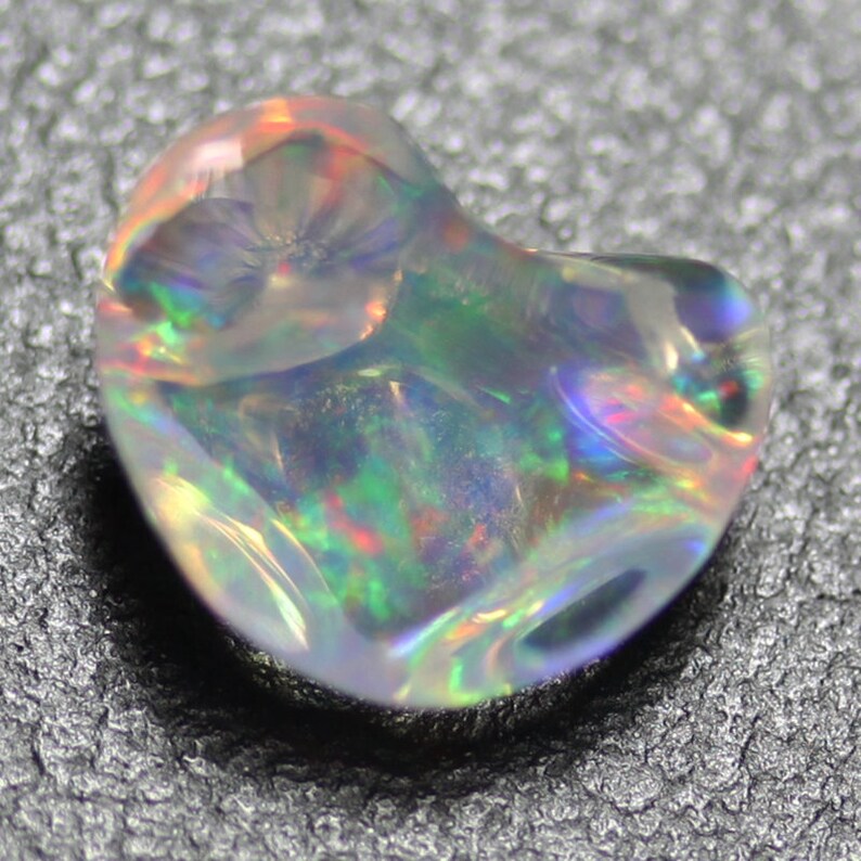 Attractive Multi Colours Rutile Opal 2.01Ct Natural GeM Visual Attached