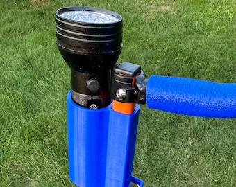 Free Shipping | Umbrella & Glow Flashlight Holder | Ridge Roller Square Pole Cart Accessory | 3D Printed DG Mod | MDA3DP