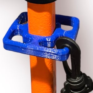 Towel hanger for Ridge Roller cart, made from a rubbery material to flex around the pole, holding it super tight. Original design by MDA3DP.