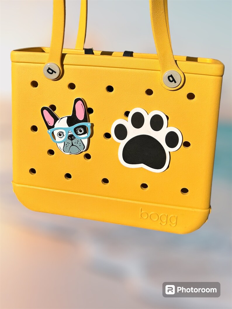 Bulldog, Dog Paw Print, Bogg Bag Bit & Simply Southern Accessories, Wood Crafts, Painted Wood ...