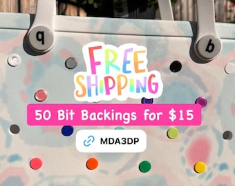 Free Shipping | 50 No Spin Bogg Bag Button Backing | Fits Simply Southern Too | Snug Fit DIY Bag Accessory | MDA3DP