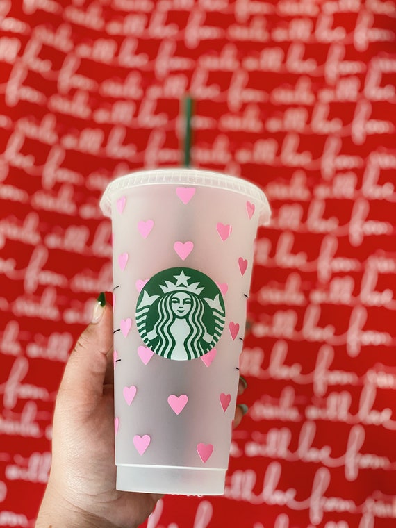 mini hearts starbucks cold cup