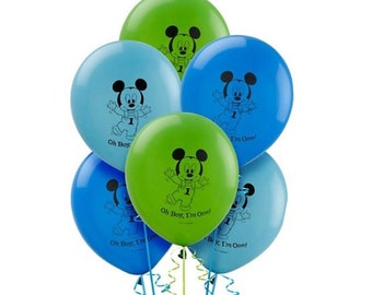 BABY BOY BALLOON| First Birthday Balloon| Disney Balloon| Mickey Mouse Balloon| Mickey Mouse Birthday Balloon| Disney Birthday Balloon