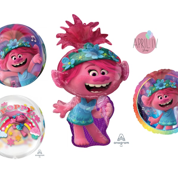 37'' Trolls Poppy Balloon| 16'' Trolls World Tour| Orbz Balloon| 18'' Trolls World Tour Balloon| Trolls Foil Balloon| Poppy Foil Balloon