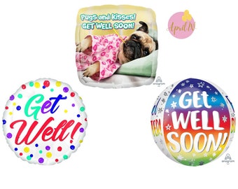 18'' Puppy Get Well Soon Balloon| 18'' Get Well Soon Foil Balloon| 18'' Get Well Soon Balloon|  Get Well Soon Party| Get Well Soon Balloons