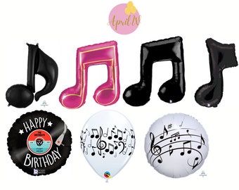 40&#39;&#39; JUMBO MUSIC Note Balloon|Pink Foil Shape Music Note| Music Note Mylar| Music Note Balloon|Music Party Decor|Record Player Balloon