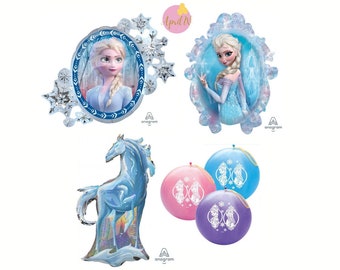 30'' Frozen Elsa and Anna Balloon| 38'' Nokk the Water Spirit Balloon| 14'' FROZEN Punch Balloon Ball| Frozen 2 Foil Balloon| Frozen Latex