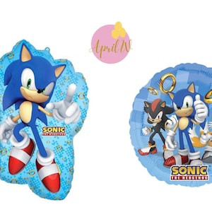 30&#39;&#39; Sonic the HedgeHog Balloon| Sonic Foil Balloon| Sonic Party| Sonic Birthday Party| Sonic Balloons| Sonic Party Decor