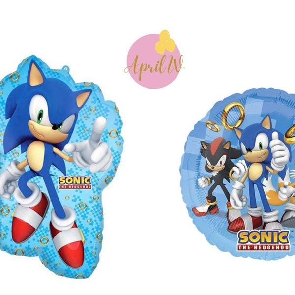 30'' Sonic the HedgeHog Balloon| Sonic Foil Balloon| Sonic Party| Sonic Birthday Party| Sonic Balloons| Sonic Party Decor