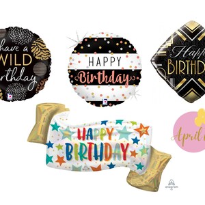 39&#39;&#39; Happy Birthday Banner Balloon| 18&#39;&#39; Have a wild Birthday Balloon| birthday foil balloons| Birthday balloons| Happy Birthday Balloon