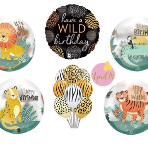 Safari Birthday Balloons| Safari Animals Birthday Balloons| Have a Wild Birthday| Wild Child Party| Safari Party| Safari Birthday