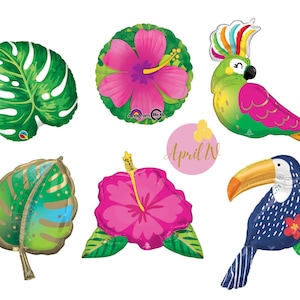 37'' JUMBO TROPICAL TOUCAN Bird| Luau Foil Balloons| Tiki Time Balloon| Tropical Flower Balloon| Tropical Bird Balloon| Luau Party Decor