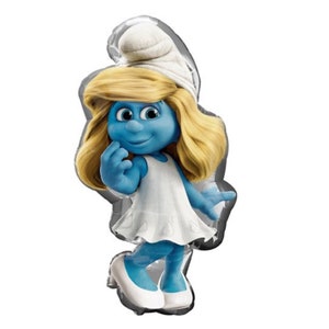 36&#39;&#39; Smurfette Balloon| The Smurfs Balloon| The Smurfs Foil Balloon| The Smurfs Birthday Party| The Smurfs Party Decor