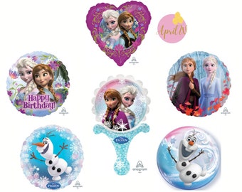 22&#39;&#39; Frozen Bubble Balloon| Olaf Bubble Balloon| Elsa and Anna Foil Balloon| 18&#39;&#39; Olaf Balloon| Frozen Balloons| Frozen Party Decor