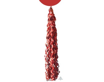 LONG 34'' Fringe Tail for Balloons|Valentine Balloon Tail| Valentine Balloon Tail| Red Balloon Tail| Valentine Party Decor| Valentine's Day