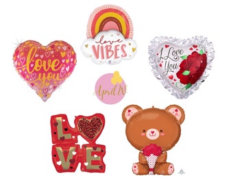 Valentine Balloons| Love You Balloons| Valentine Teddy Bear Balloon| Love Heart Balloons| Valentine Foil Balloons|I love you Balloon
