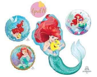 Princess Ariel Balloon| Princess Ariel Foil Balloon| Little Mermaid Birthday Party| Little Mermaid Party| Little Mermaid Balloon