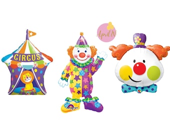 36'' CLOWN BALLOON| 36'' Circus Lion Balloon| Carnival Birthday Balloon| Clown Foil Balloon| Clown Mylar Balloon| Circus Party Balloon