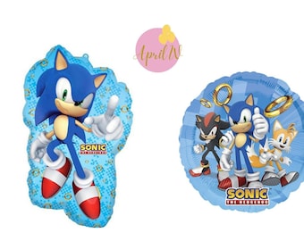 30'' Sonic the HedgeHog Balloon| Sonic Foil Balloon| Sonic Party| Sonic Birthday Party| Sonic Balloons| Sonic Party Decor