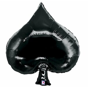 30'' CASINO HEART BALLOON| 30'' Casino Diamond| 39'' Casino Club| 34'' Casino Spade| Casino Balloons| Casino Party Decor| Casino Decor CASINO SPADE