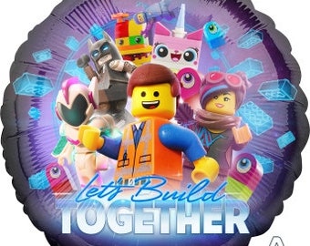 18'' LEGO MOVIE Foil Balloon Anagram Licensed| Lego Movie Balloons| Lego Movie Foil Balloons| Lego Movie Party| Lego Movie Birthday