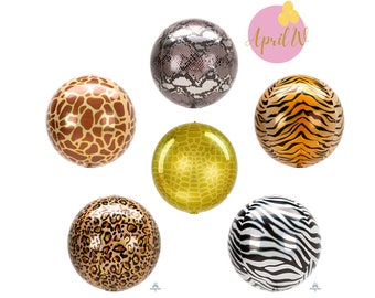 Animal Print Orbz Balloon 16 IN - Jungle Party Supplies - Safari Balloons - Snake Print Balloon