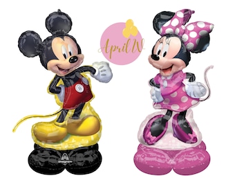 52'' Mickey Airloonz Balloon| 48'' Minnie Airloonz Balloon| Mickey Mouse Balloons| Minnie Mouse Balloons| Mickey Mouse Birthday