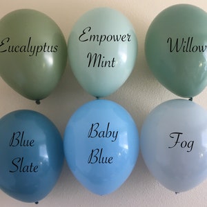 Matte Blue, Green Latex Assortment Latex Balloons Green Latex Balloons Blue Latex Balloons Matte Balloons image 1