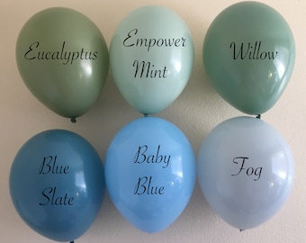 Matte Blue, Green Latex Assortment| Latex Balloons| Green Latex Balloons| Blue Latex Balloons| Matte Balloons