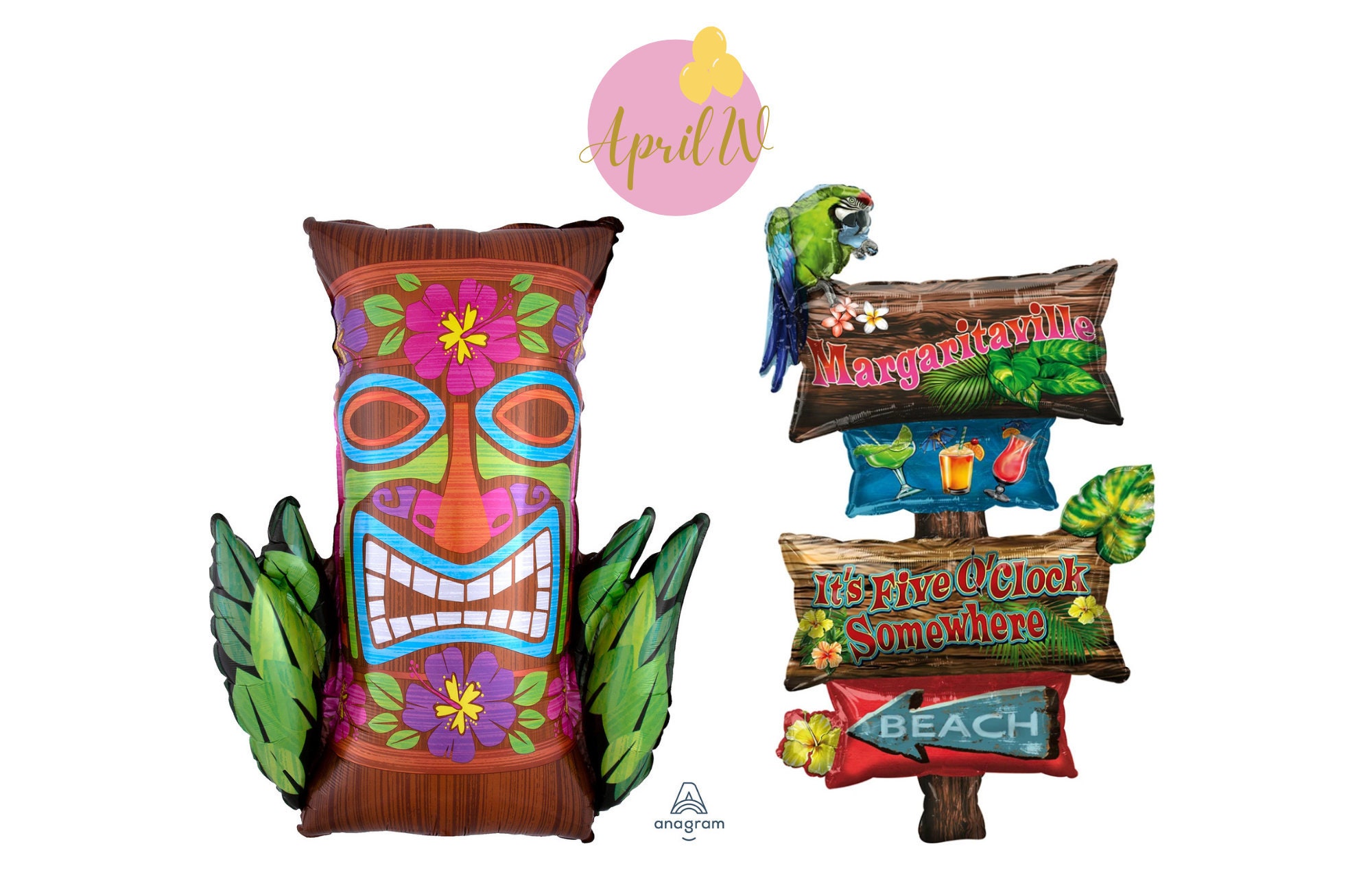 30 Tiki Time Balloon 30 Margaritaville Balloon Luau Party Tropical Party Luau Balloons Tropical Balloons