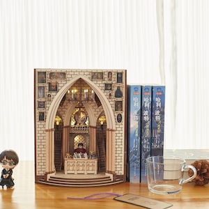 Principal Office Book nook - Book Shelf Insert - Libreria con Kit Di Costruzione Modello Leggero