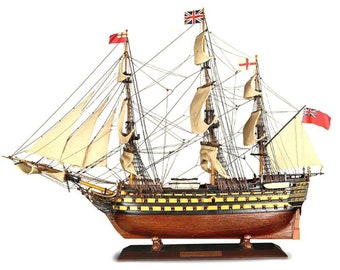 1:150 DIY Royal Navy HMS History Battle Wooden Ship with assemble instruction