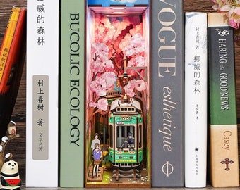 DIY Sakura Train Book Nook Kit - Bücherregal Einsatz Modellbau