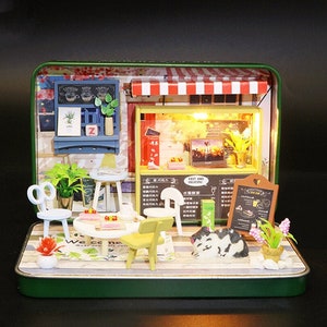 DIY Summer Theatre Miniature Box Doll House Kit || 1:24 with light kid craft and adult craft