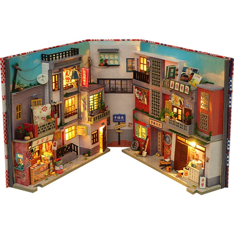 Shanghai Old Town Book Nook - Book Shelf Insert - Bookcase With
