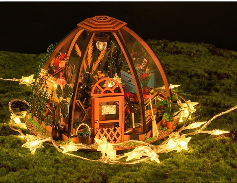 DIY Indoor Garden Reading Room Miniature Doll House Kit || 1:24 DIY Indoor Garden Reading Room Miniature Doll House Kit || 1:24