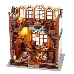 Magic Book Miniatures Dollhouse Kit || 1:24 with music and light  adult craft gift decor