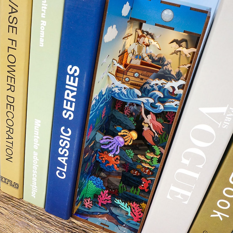 DIY Under Sea Book Nook Kit – Ocean Bookshelf Insert With LED - Etsy