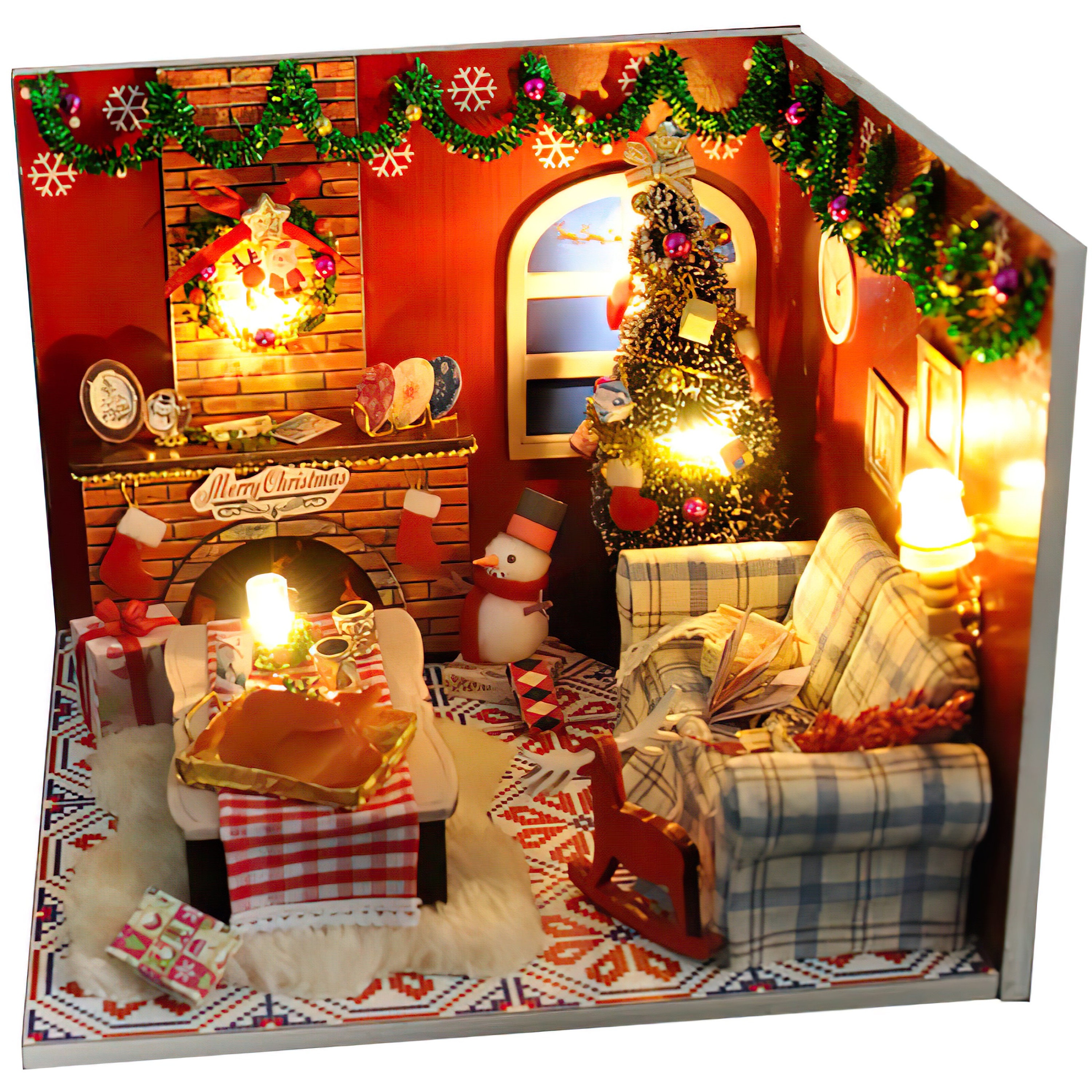Christmas Room Miniature Doll House Kit 124 with light for Etsy