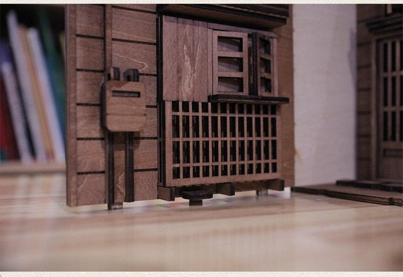Japanese Alley Book Nook Book Shelf Insert Bookcase with Etsy
