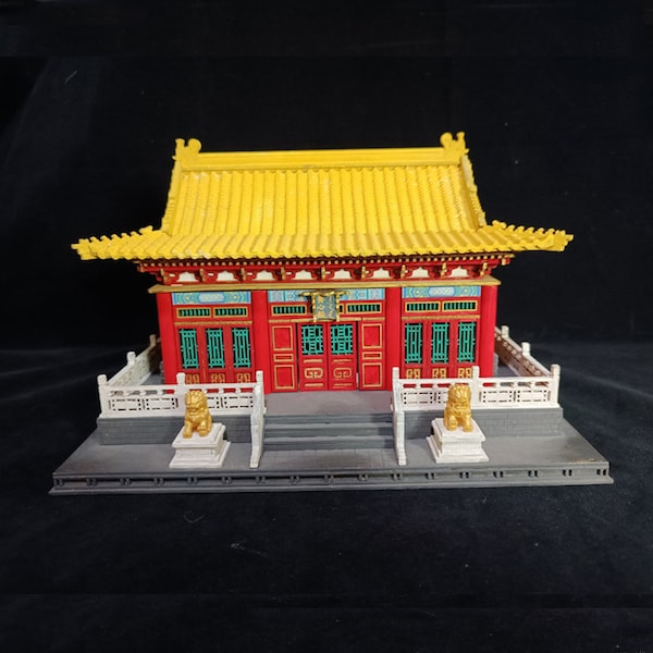DIY Forbidden City Hall Wooden Miniature Doll House kit 1:64 || Adult Craft Gift Decor