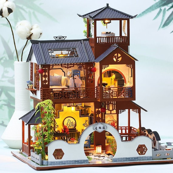 DIY Miniature Wooden Dream House Insert Miniatures Doll House