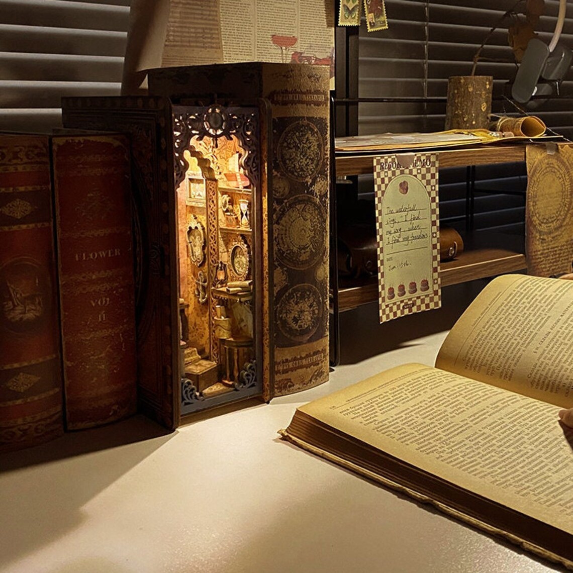 Sailing Memory Book Nook Book Shelf Insert Bookcase With Etsy