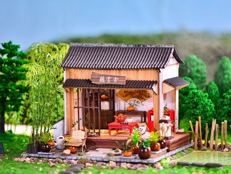 DIY中国茶室ミニチュアキット｜大人の手芸装飾 - Etsy 日本