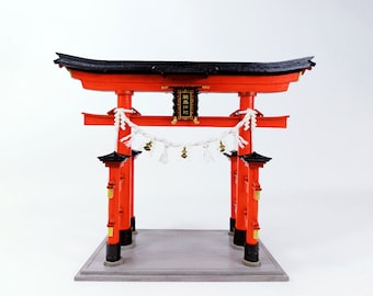 Gör-det-själv Torri Gate japanskt träminiatyrkit || Hantverk för vuxna, presentdekor